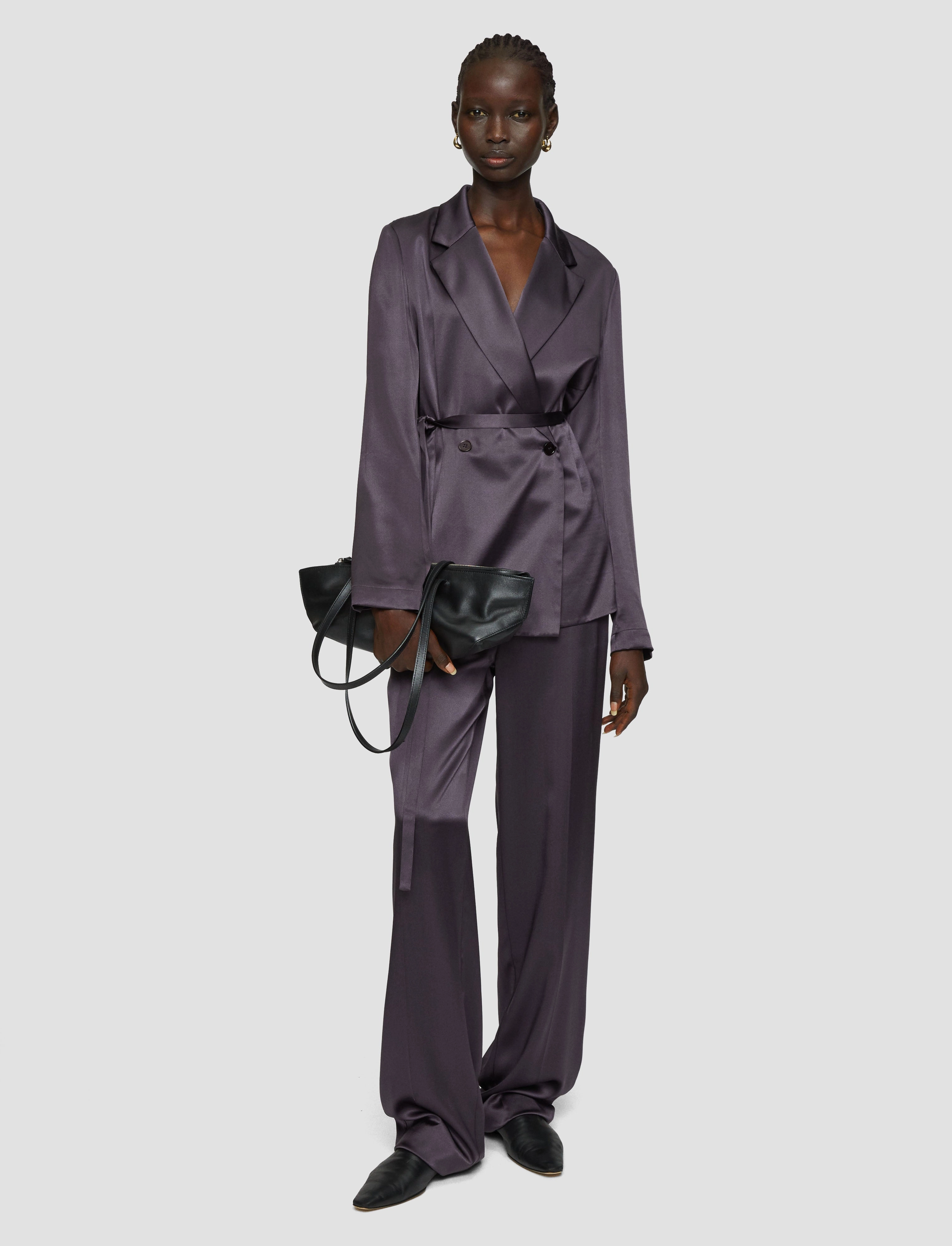 Joubert Silk Satin Jacket Compact Packable Visa