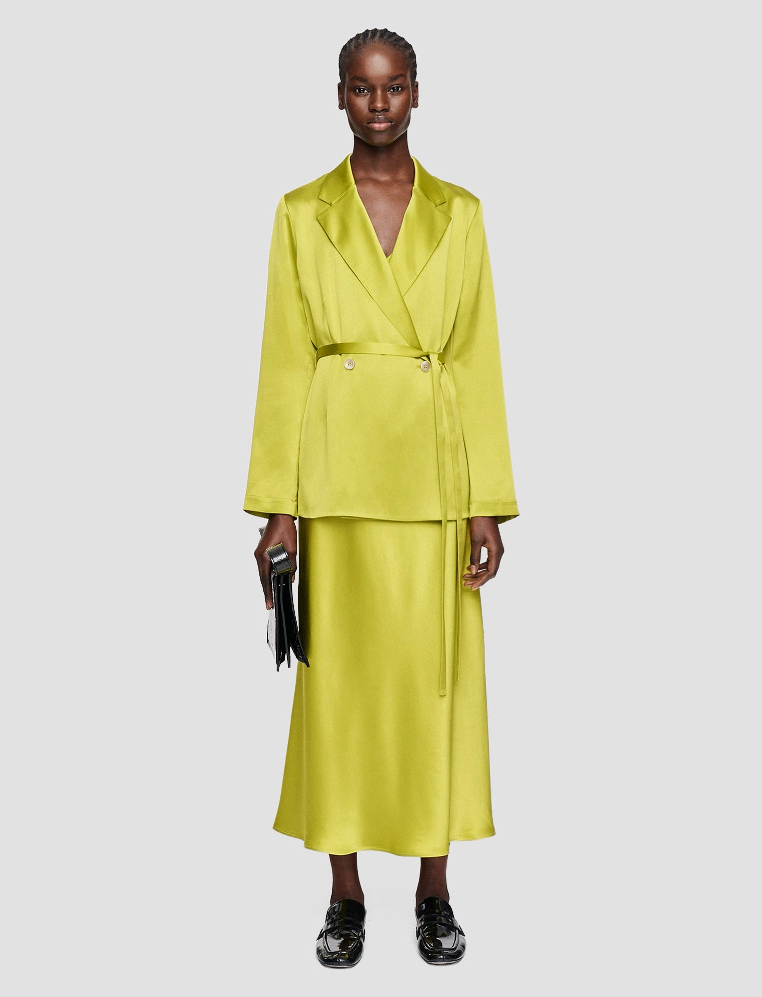 Fashion Shield Fitted Wear Joubert Silk Satin Jacket