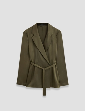 Reinforced Elbow Patches Joubert Silk Satin Jacket