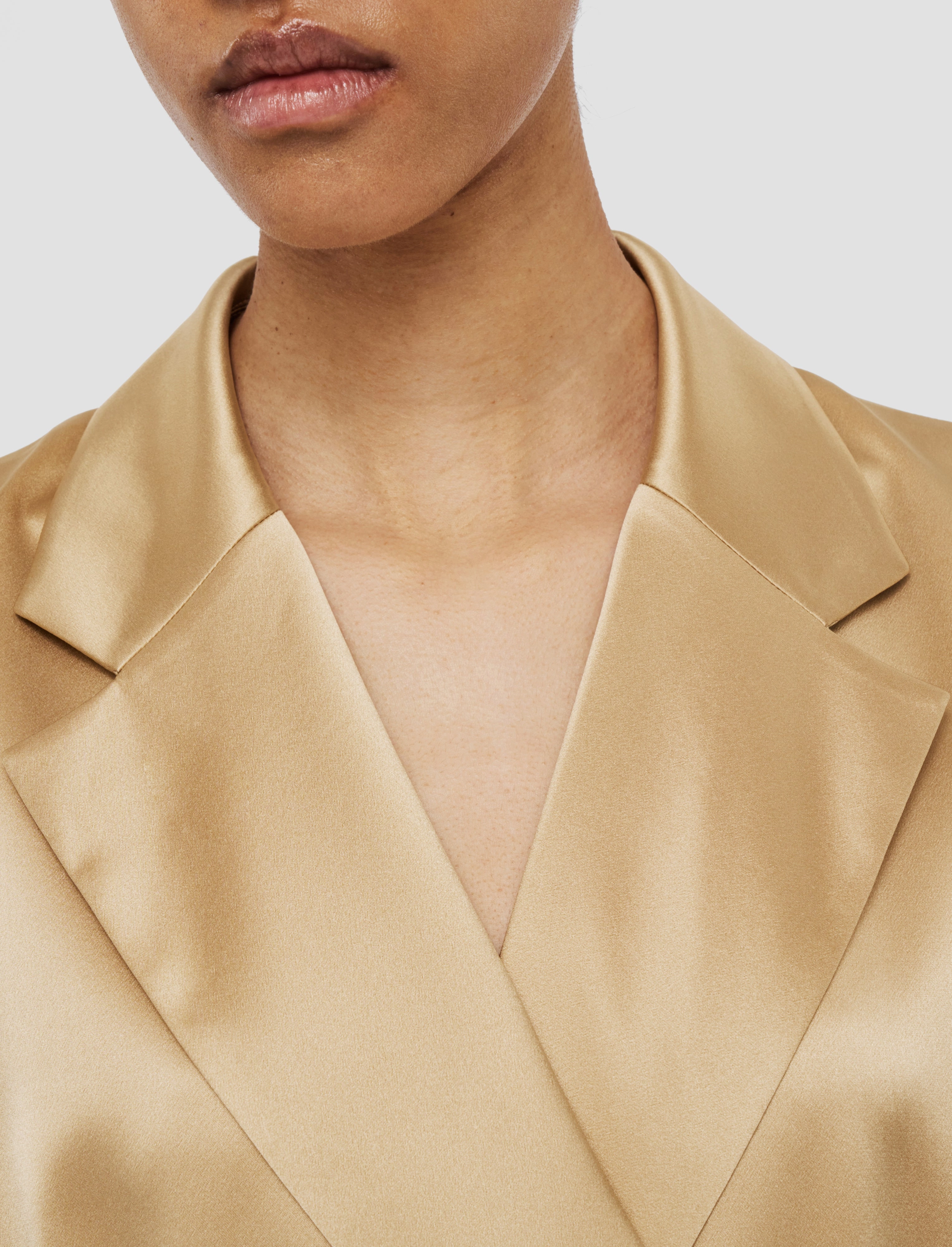 Four Way Stretch Joubert Silk Satin Jacket