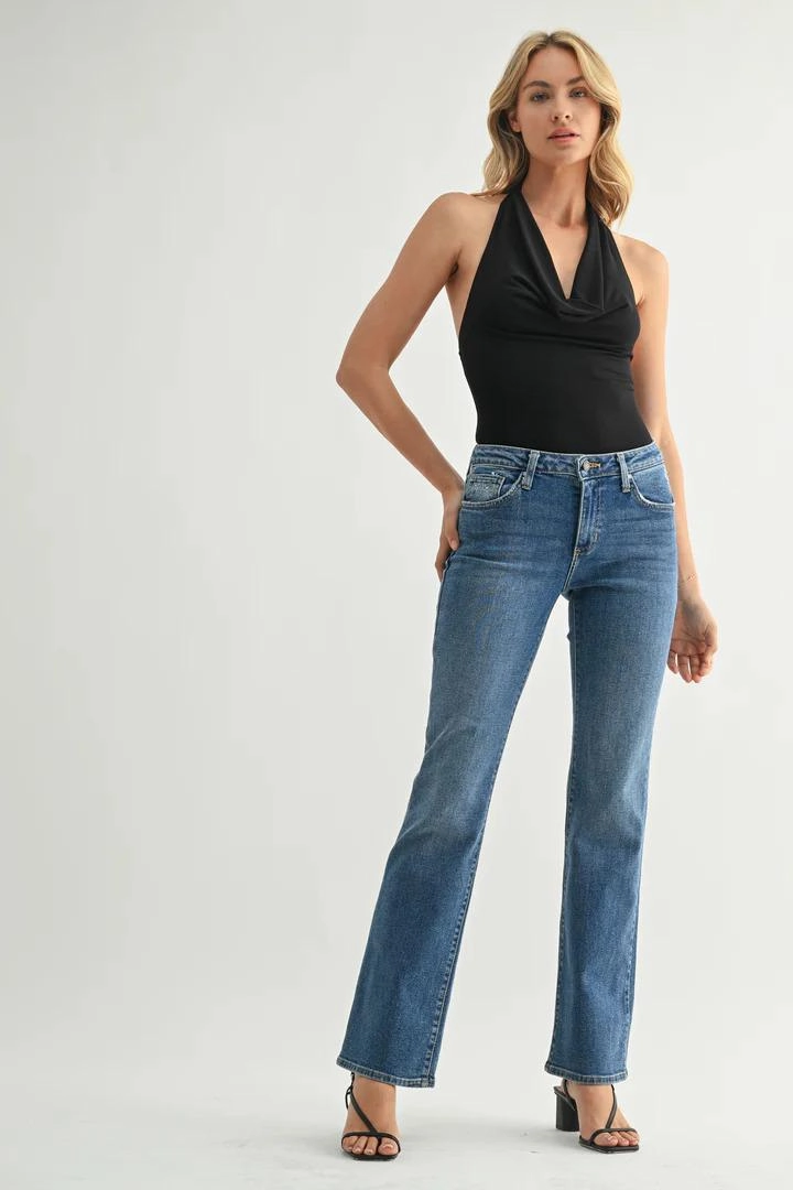 Just Black Vintage Low Rise Bootcut Jeans Elegant Urban Explorer Athlete Fit Odor Control Treatment