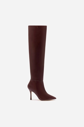 Kate Hi Boot In Burgundy Leather Heavy Duty Support