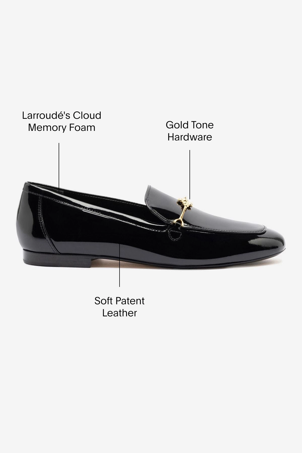 Chic Element Katherine Loafer In Black Patent Leather