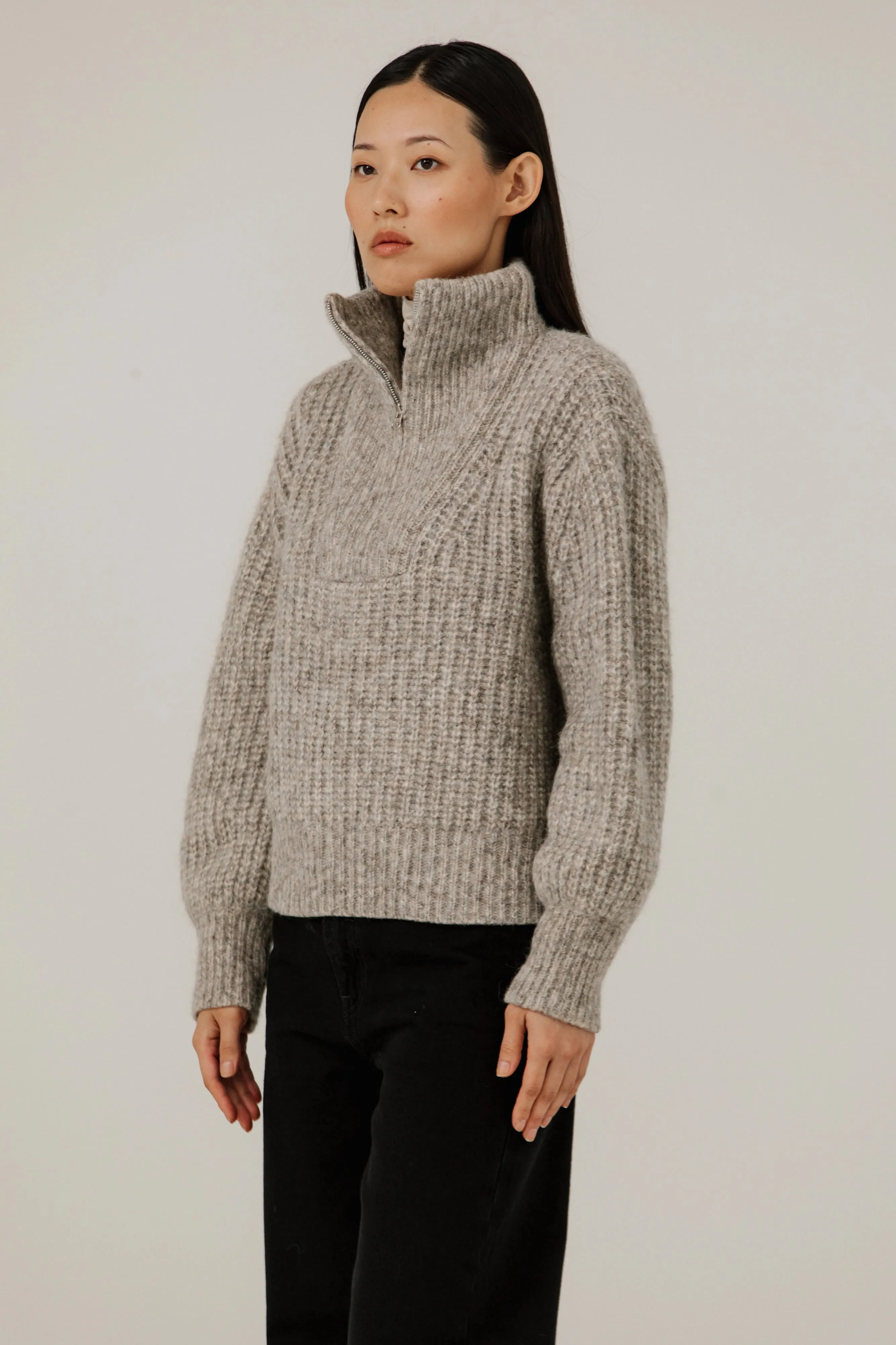 Cozy Texture Alpine Quarter Zip Sweater