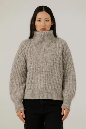 Alpine Quarter Zip Sweater Warm Knit Low Impact Production