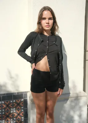 Snap Cardigan Moisture Wicking Fabric