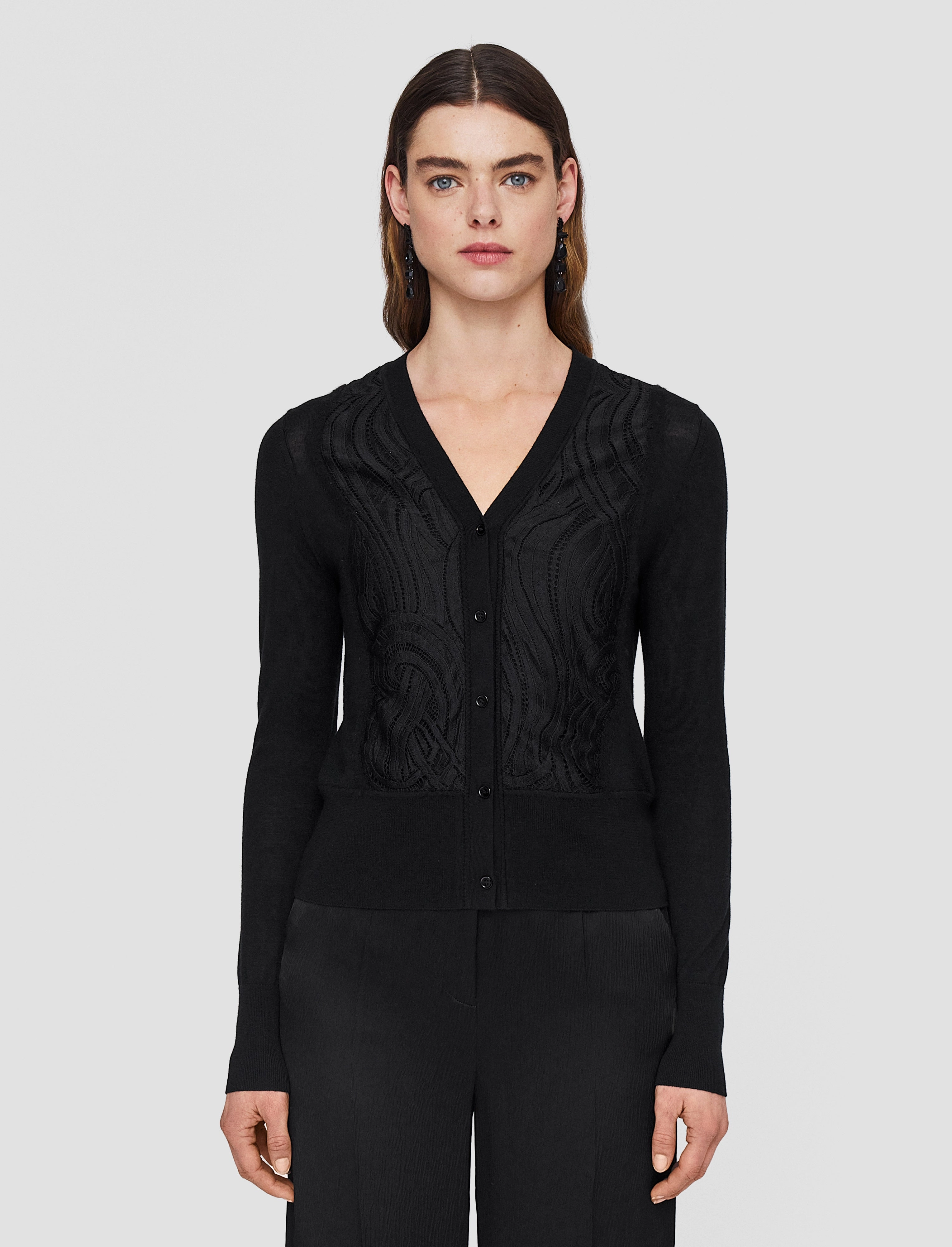 Smart Look Lace Knit Cardigan