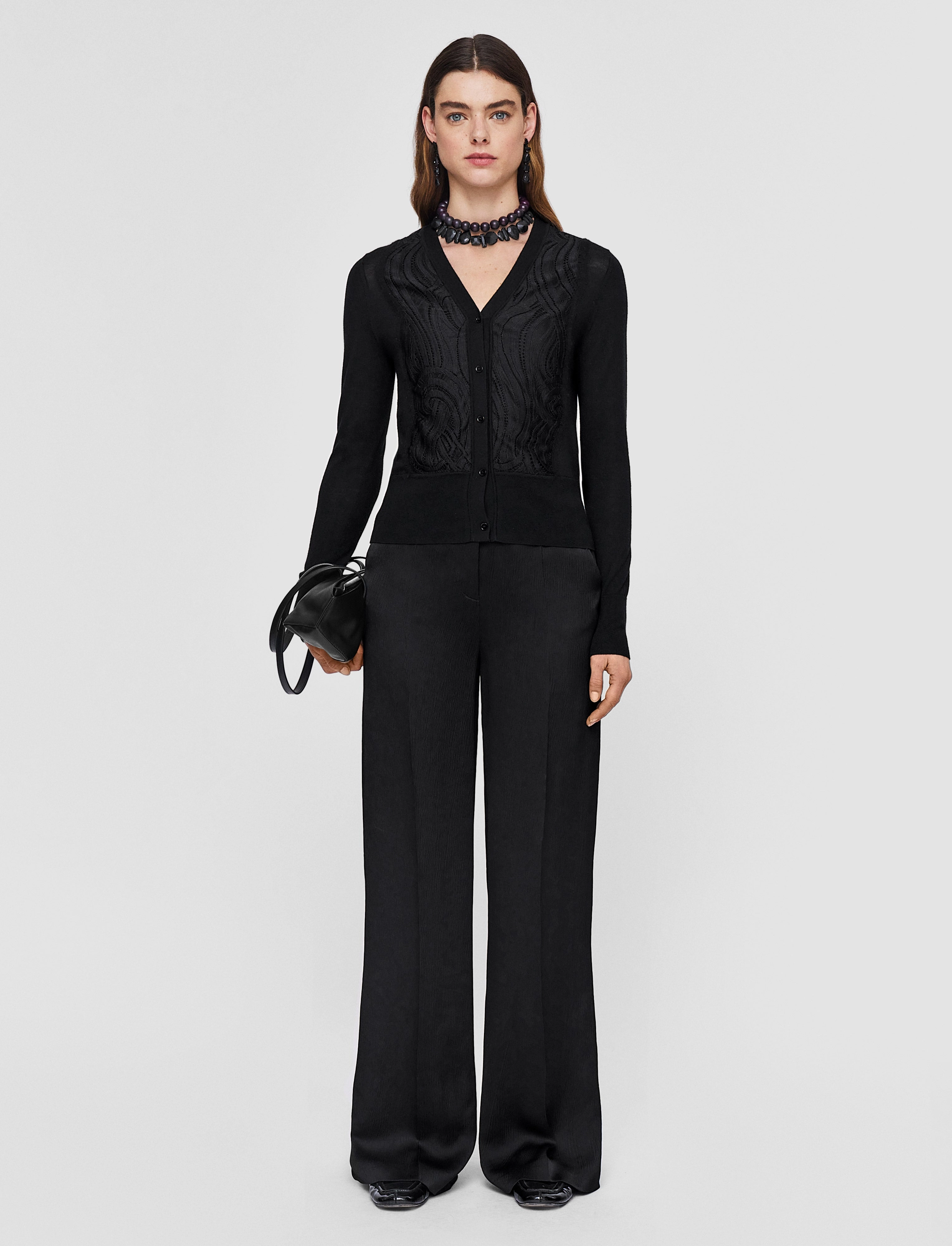 Lace Knit Cardigan Travel Style Daily Outfit