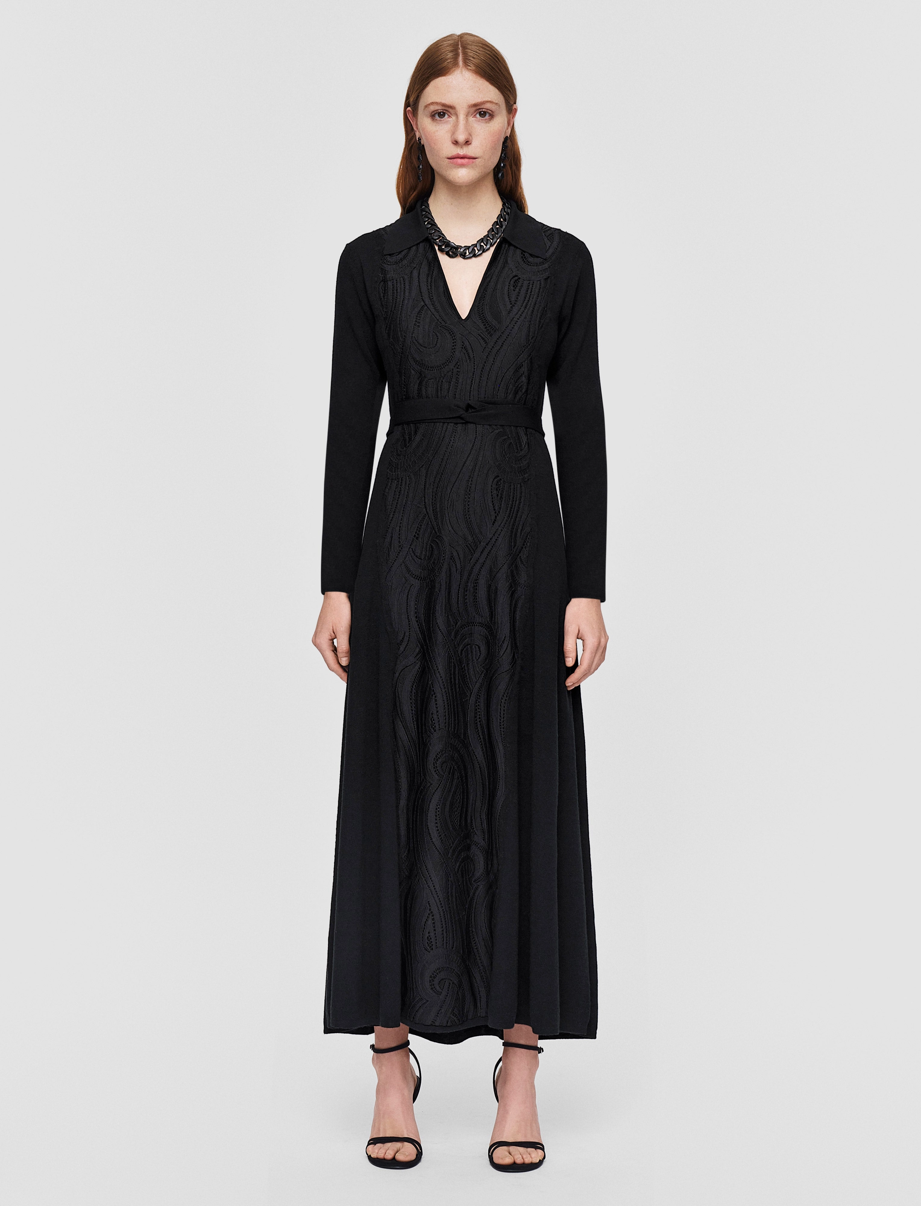 Lace Knit Dress BreathableKnit Fabric