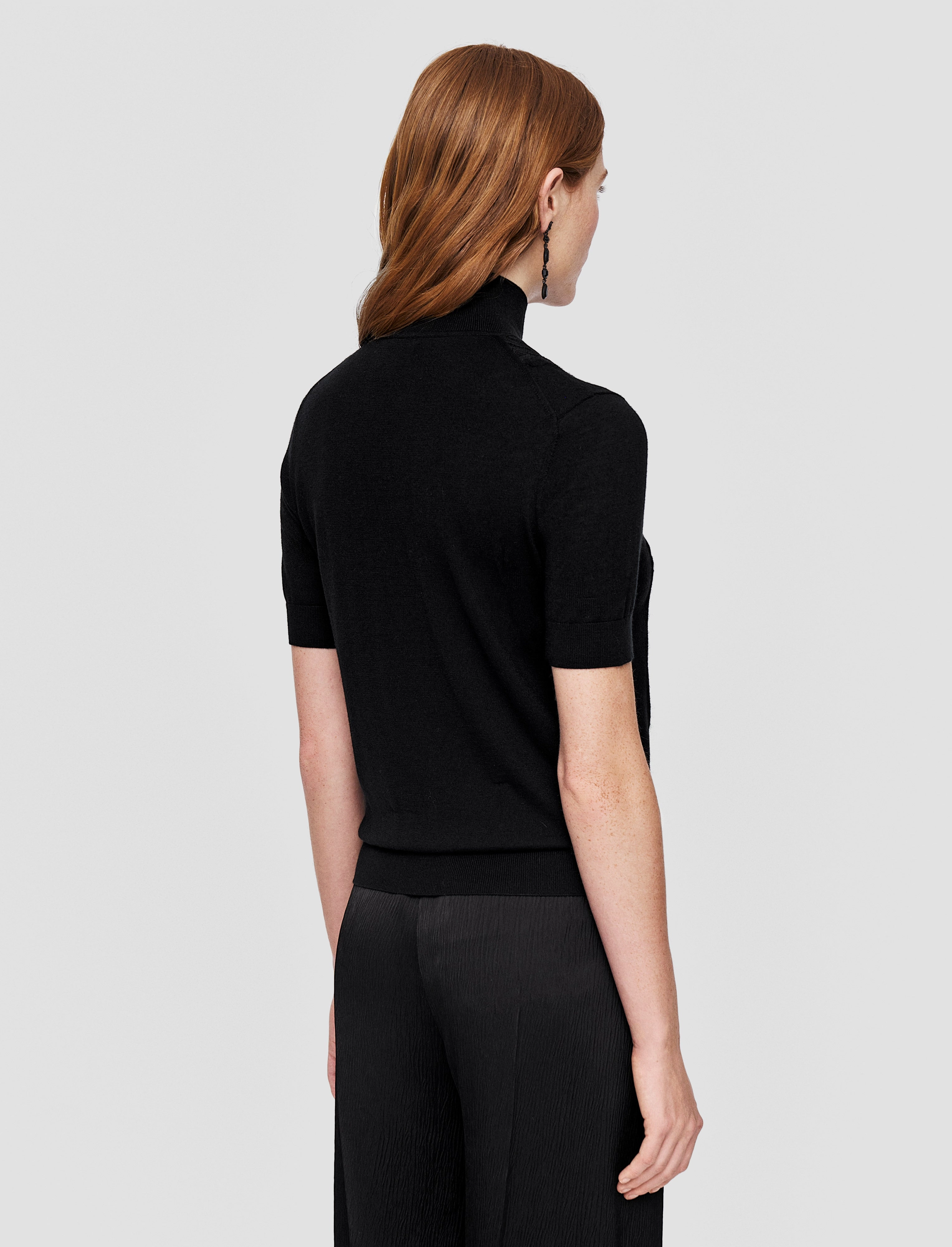 Lace Knit Mock Neck Top Daily Ready