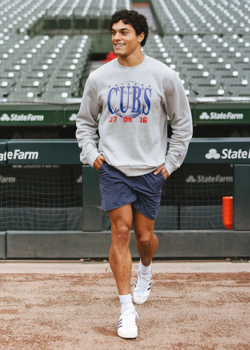 Cubs Championship Sweatshirt Heathered Effect Multi Panel Construction