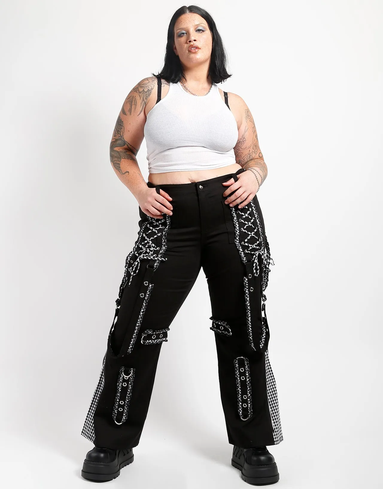 CURVE SOLID BO PEEP DARK STREET PANT WHITE Flexible Activewear