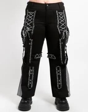 All Season Wear CURVE SOLID BO PEEP DARK STREET PANT WHITE