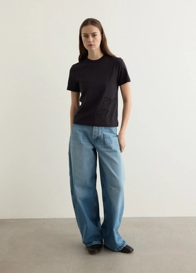 Le De-Nimes Ovalo Jeans Festival Outfit Comfy Artist Vibe Light Stretch