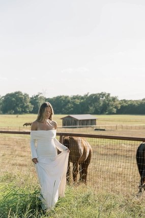 Lennox Long Sleeve Maxi Dress in Ivory Abrasion-resistant