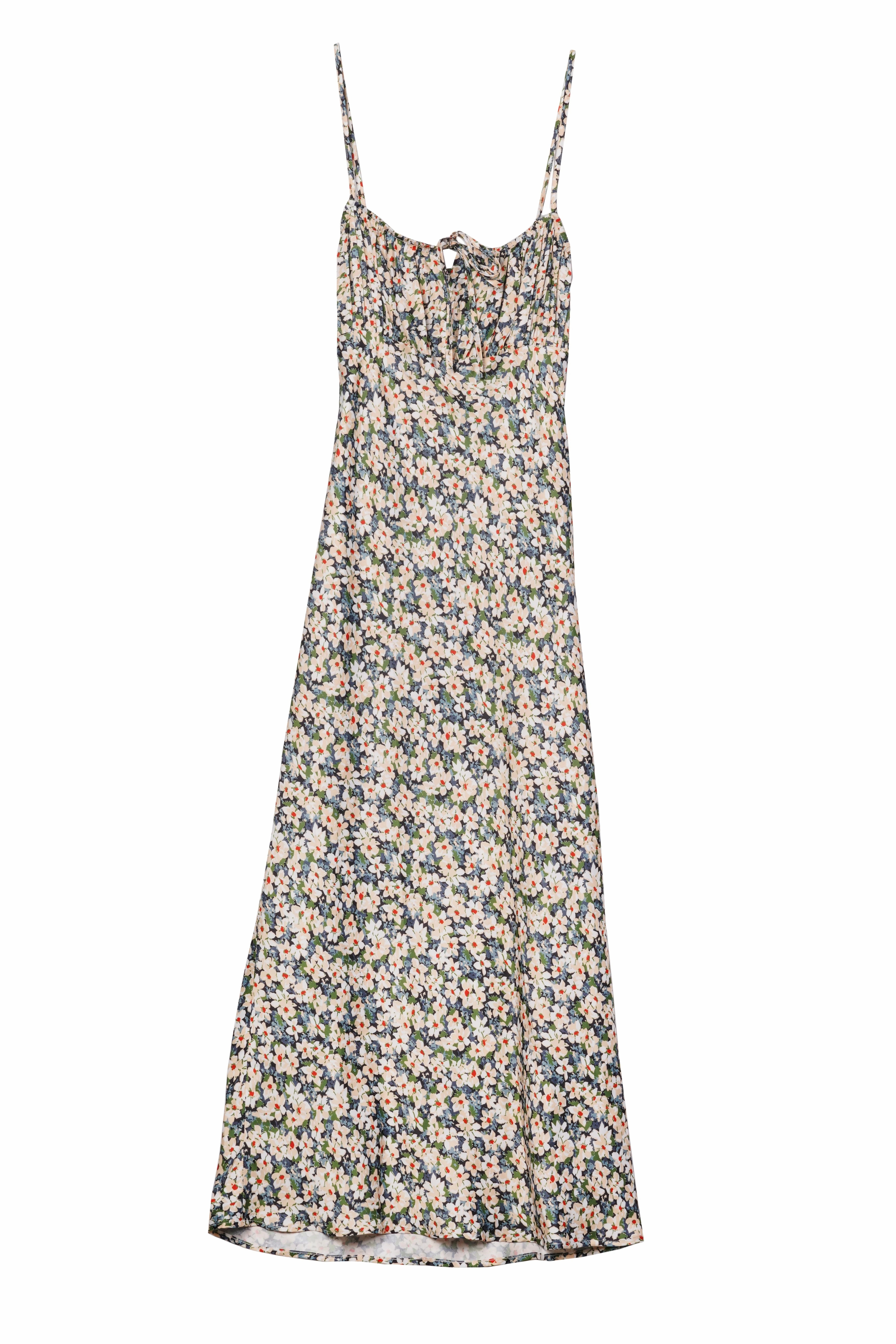 Work Style Joyful Look Leo Spaghetti Strap Midi Dress