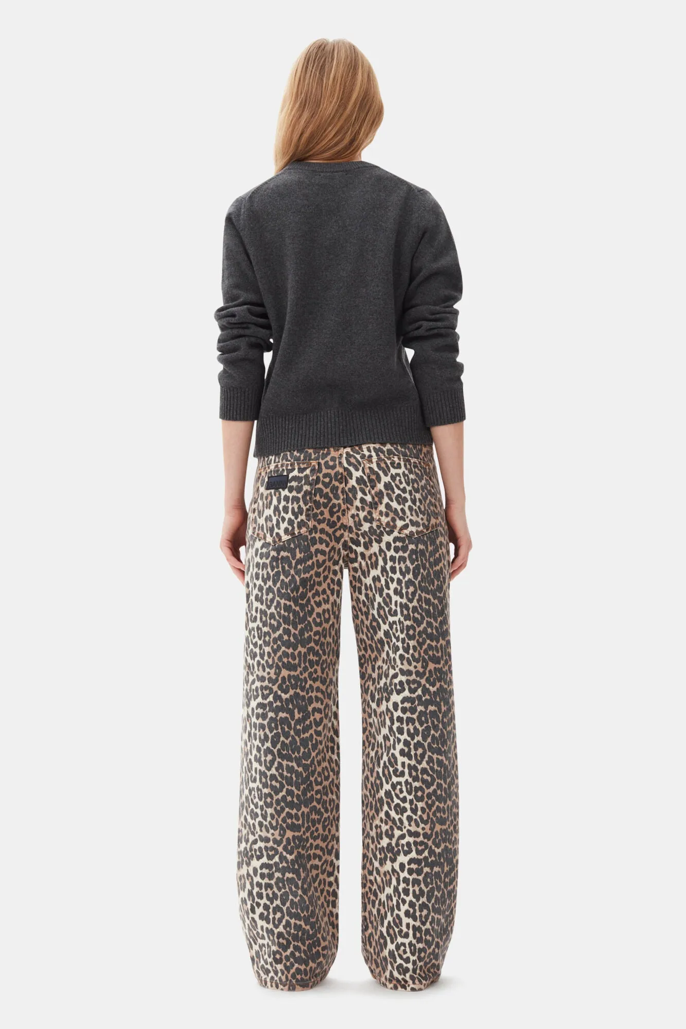 Flexible Cut Utility Fit Leopard Printed Izey Jeans