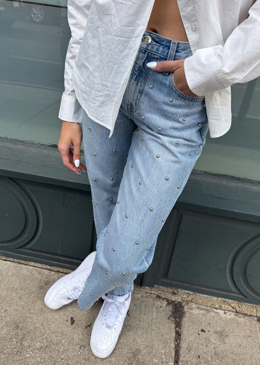 Wide Leg Versatile Comfort Lexi Mid Rise Bowed Straight - Aries