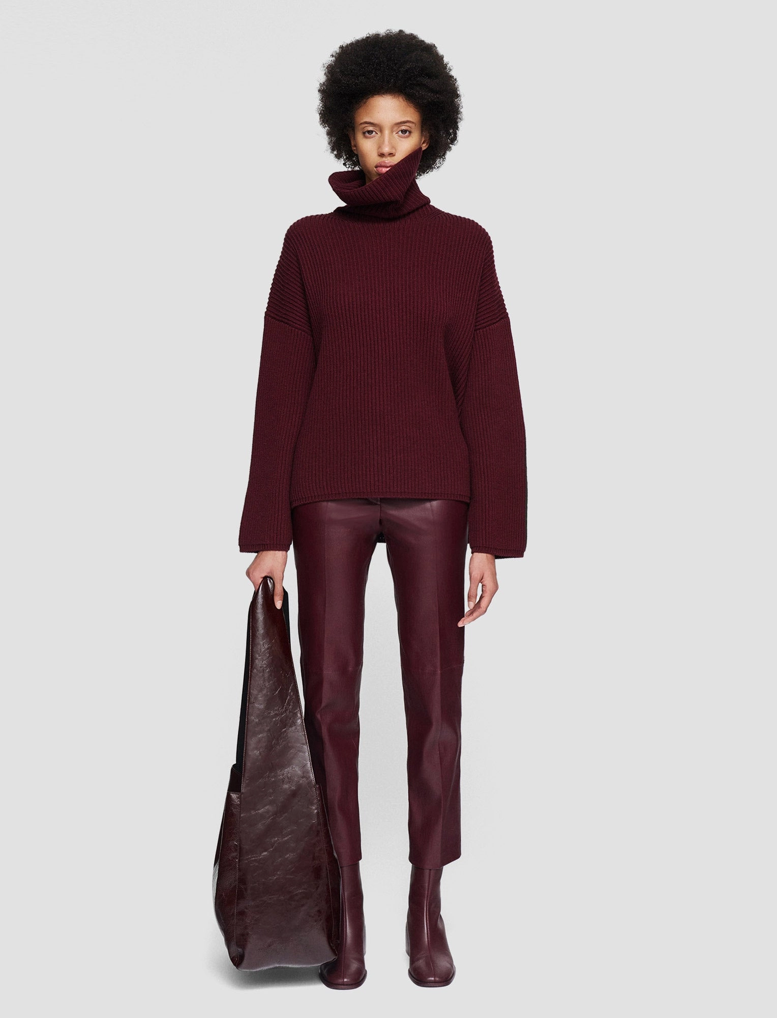 Snug Style Lightweight Open Weave Light Cardigan Stitch High Neck Jumper