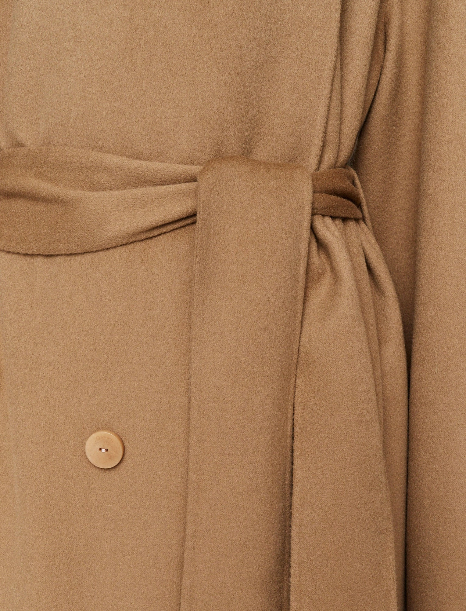 Light Double Face Lepage Scarf Coat ReinforcedEdging