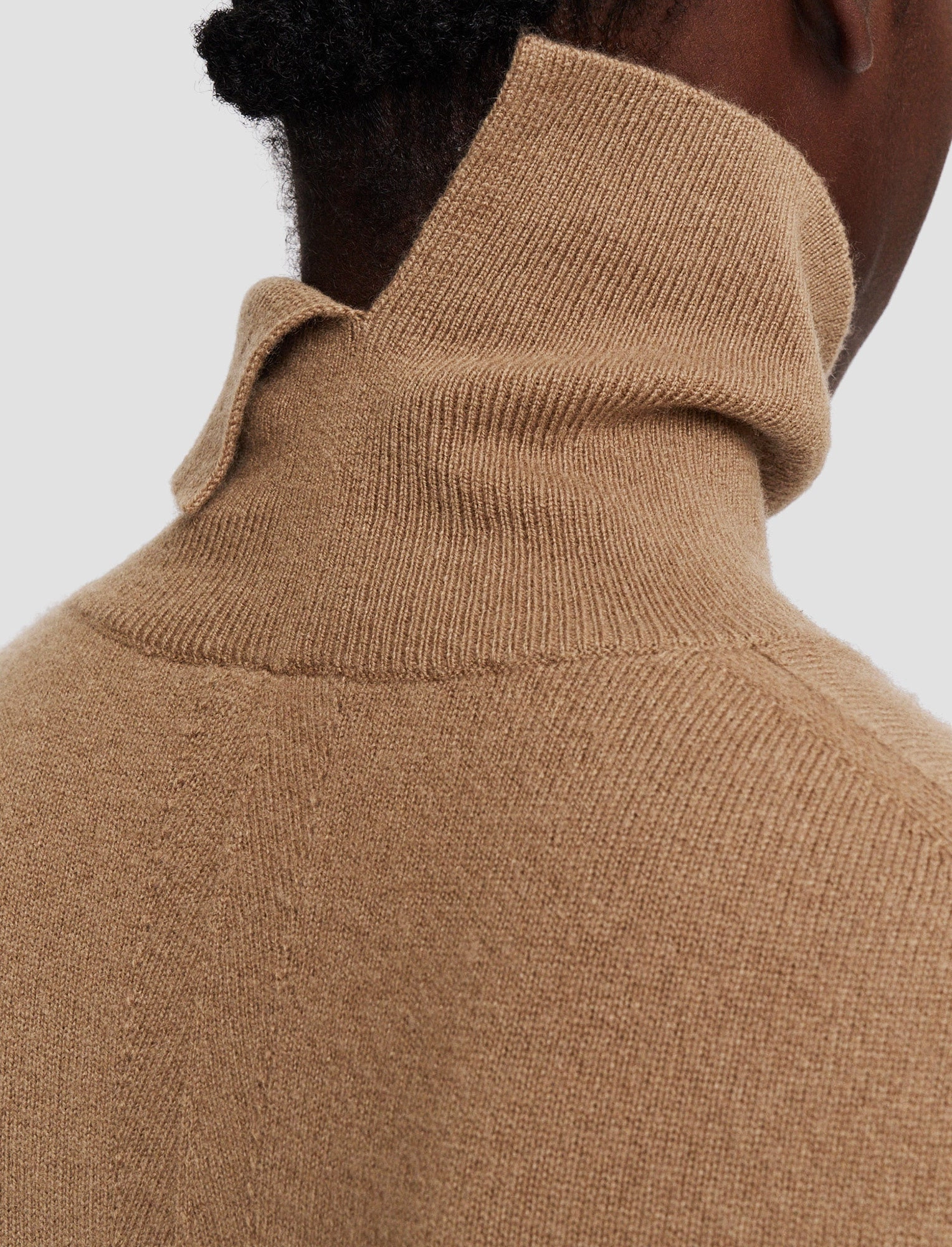 Flatlock Seam Construction Biodegradable Fabric Light Pure Cashmere High Neck Jumper