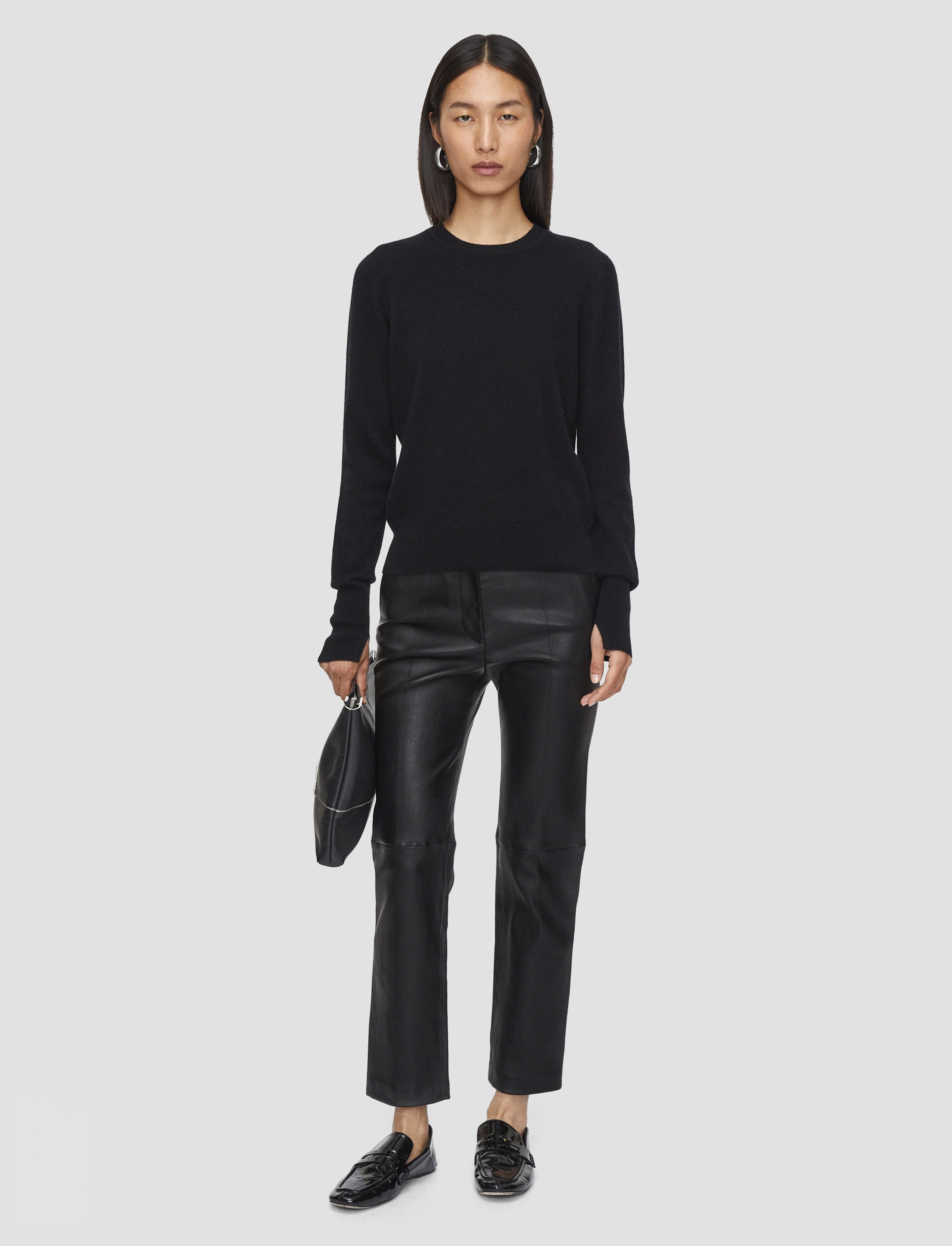 Light Pure Cashmere Round Neck Jumper Gradient Colorfast Dye HighElasticity Yarn