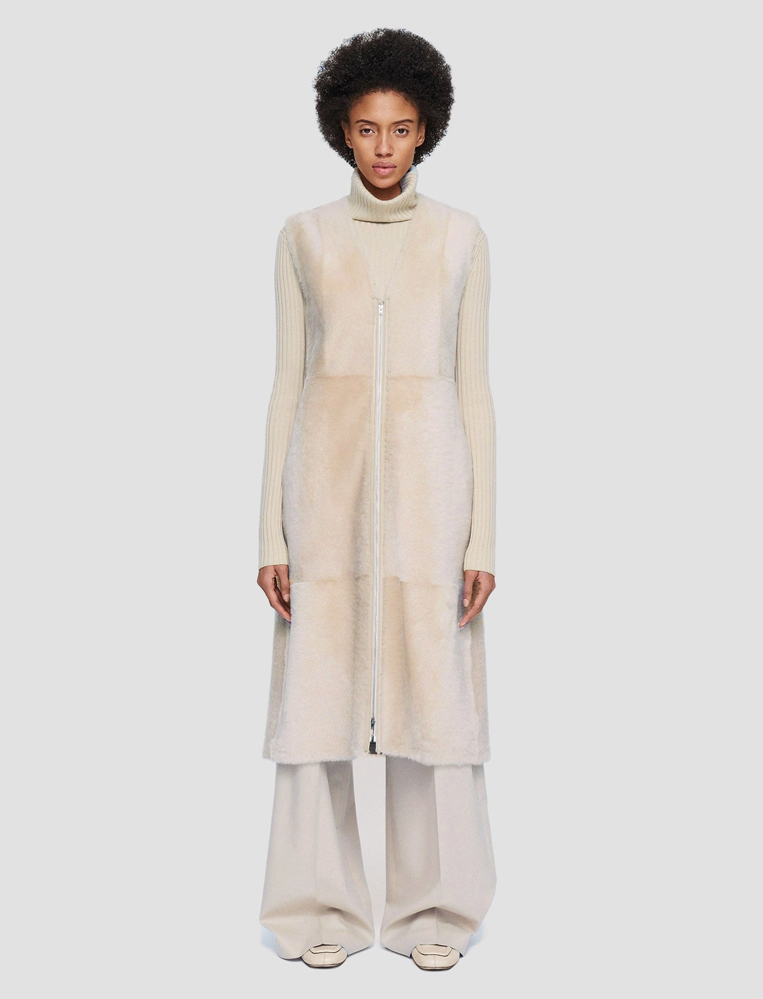 Light Shearling Cresson Long Gilet Flex Fit Design ExpandableSideGussets