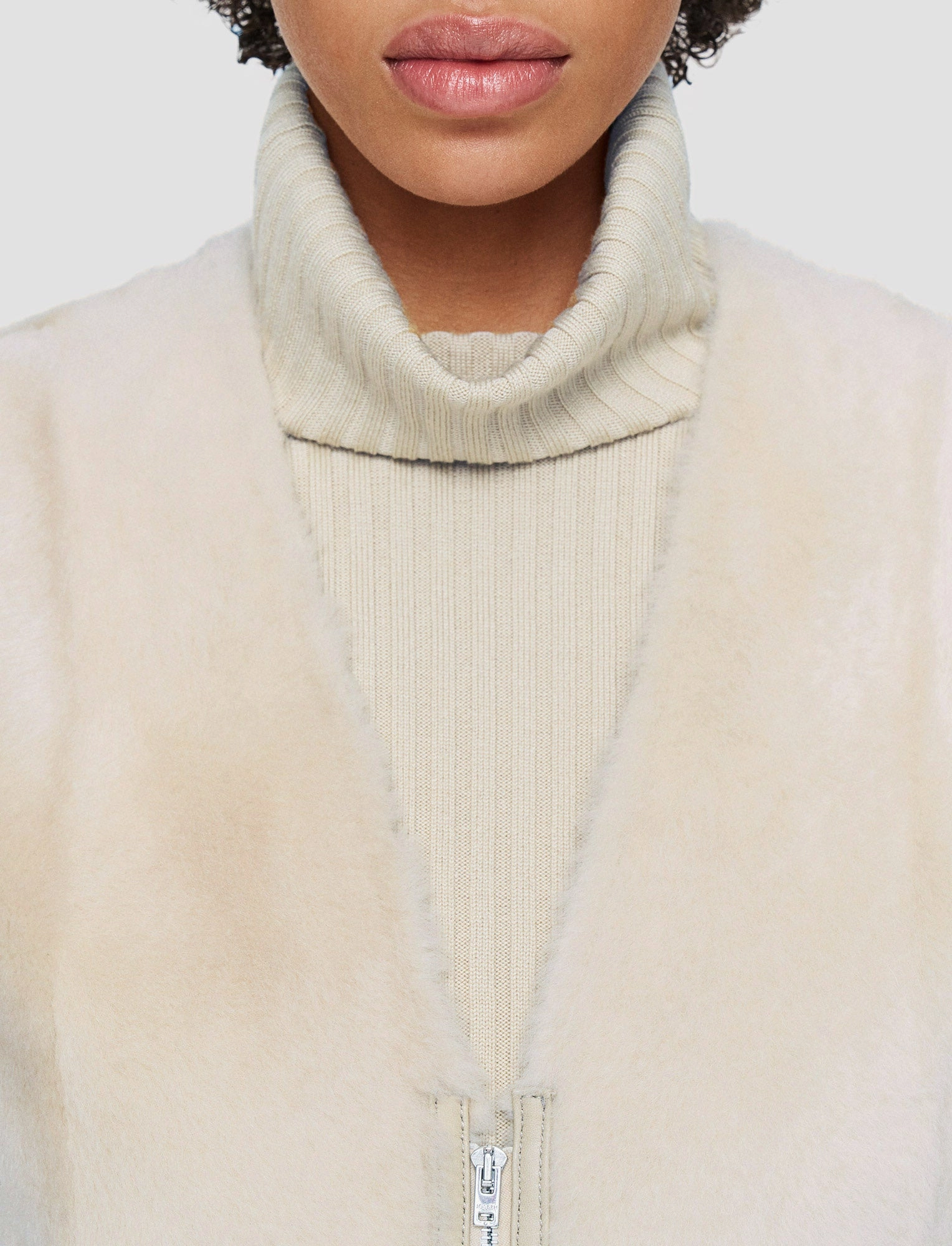 Light Shearling Cresson Long Gilet Anti Pilling Surface