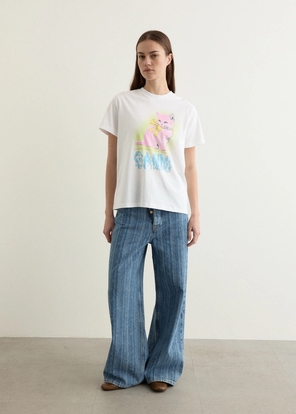 Mid Rise Structure Light Touch Structured Denim Double Fly Baggy Jeans