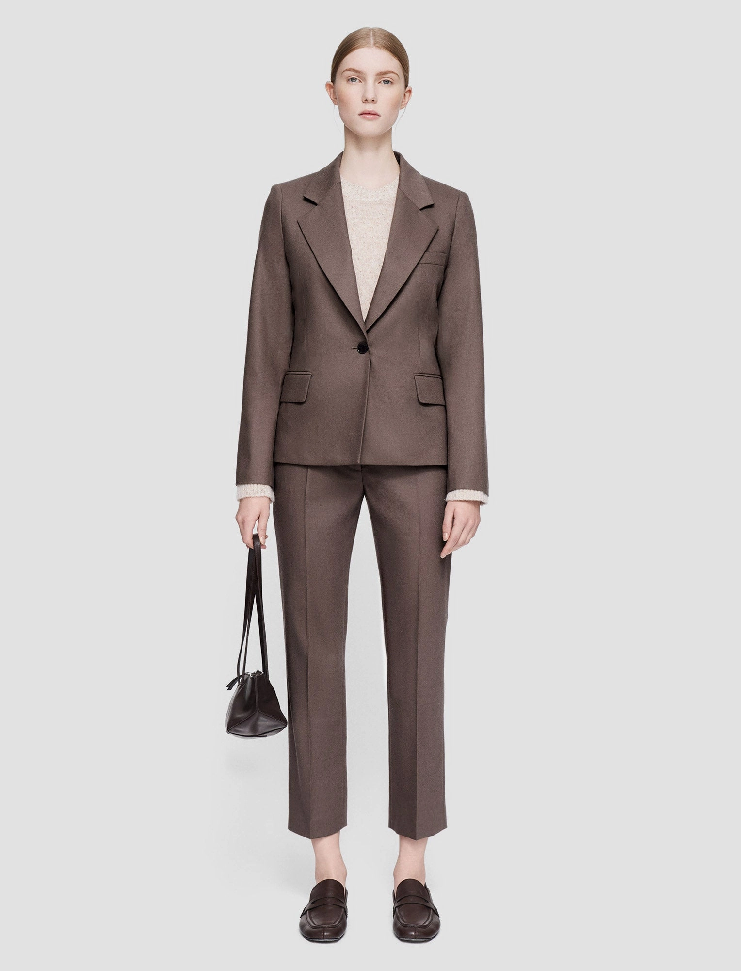 Light Wool Flannel Fernand Jacket Urban Gear Loop Fastened Hood