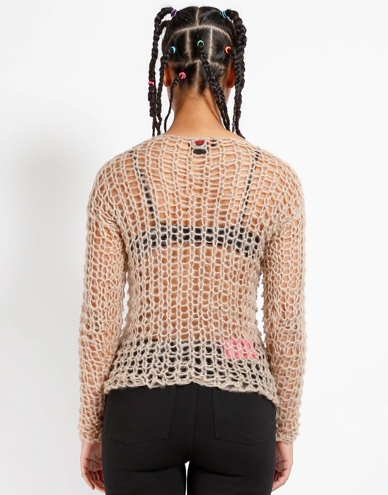 Reinforced Buttonholes HOLY PUNK SWEATER IVORY