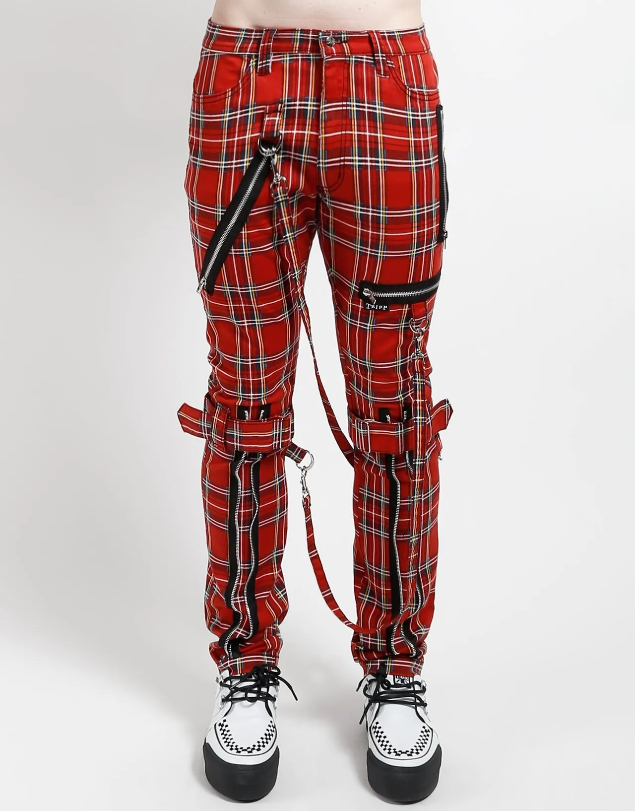 Perfect Silhouette NonSlipInnerGrip BONDAGE PANT RED PLAID