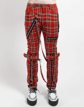 BONDAGE PANT RED PLAID UVProtectionCoating Chic casual