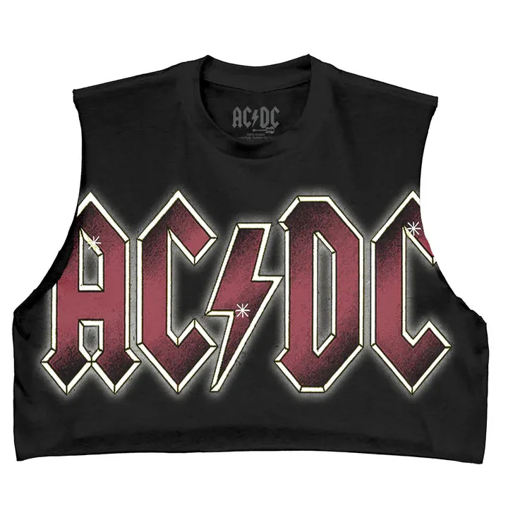 AC/DC CROP TOP BLACK Versatile Look