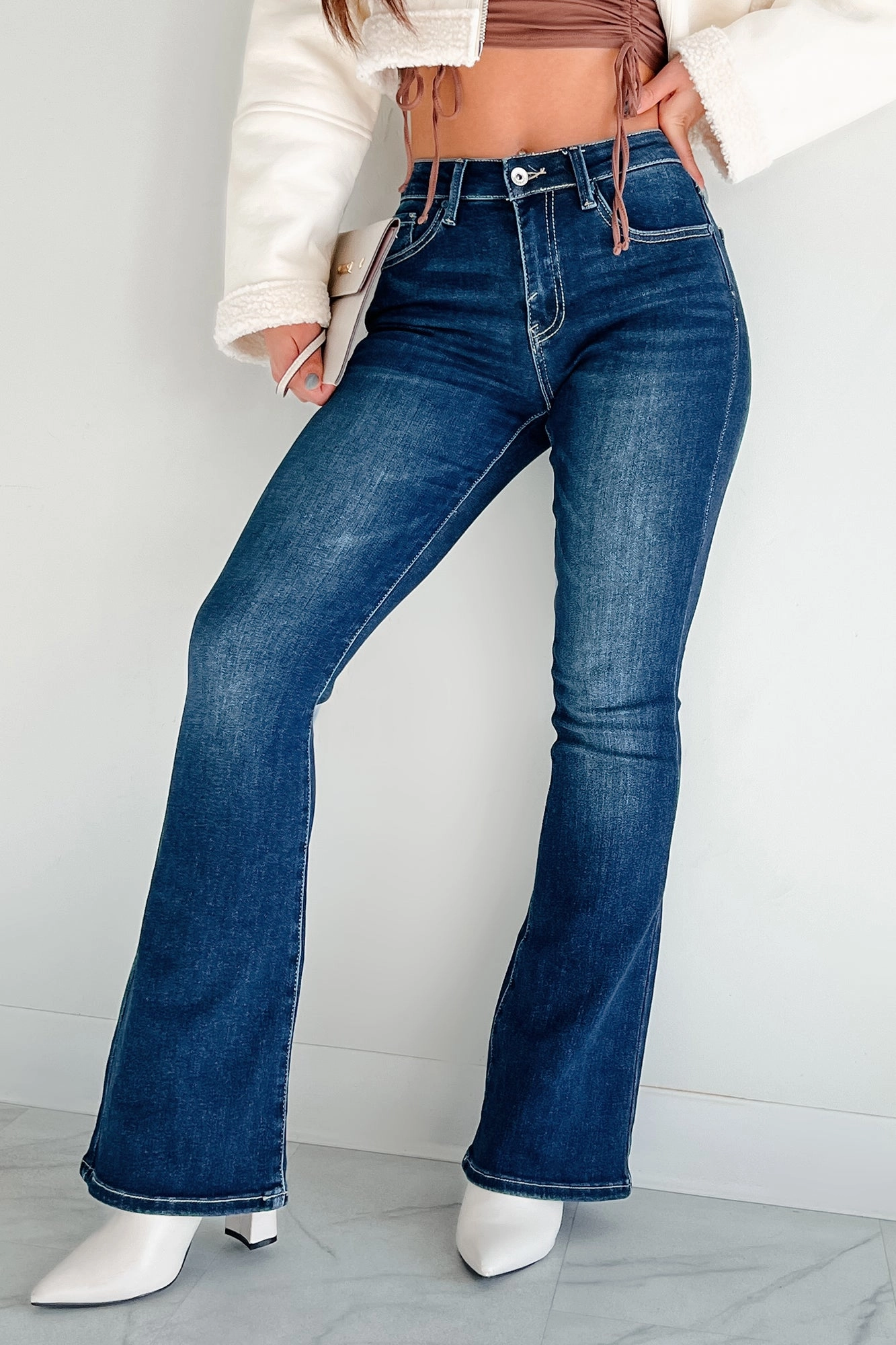 Sustainable Trend Setter Versatile Subtle Look Salvator Mid Rise Special A Bootcut Jeans (Dark)