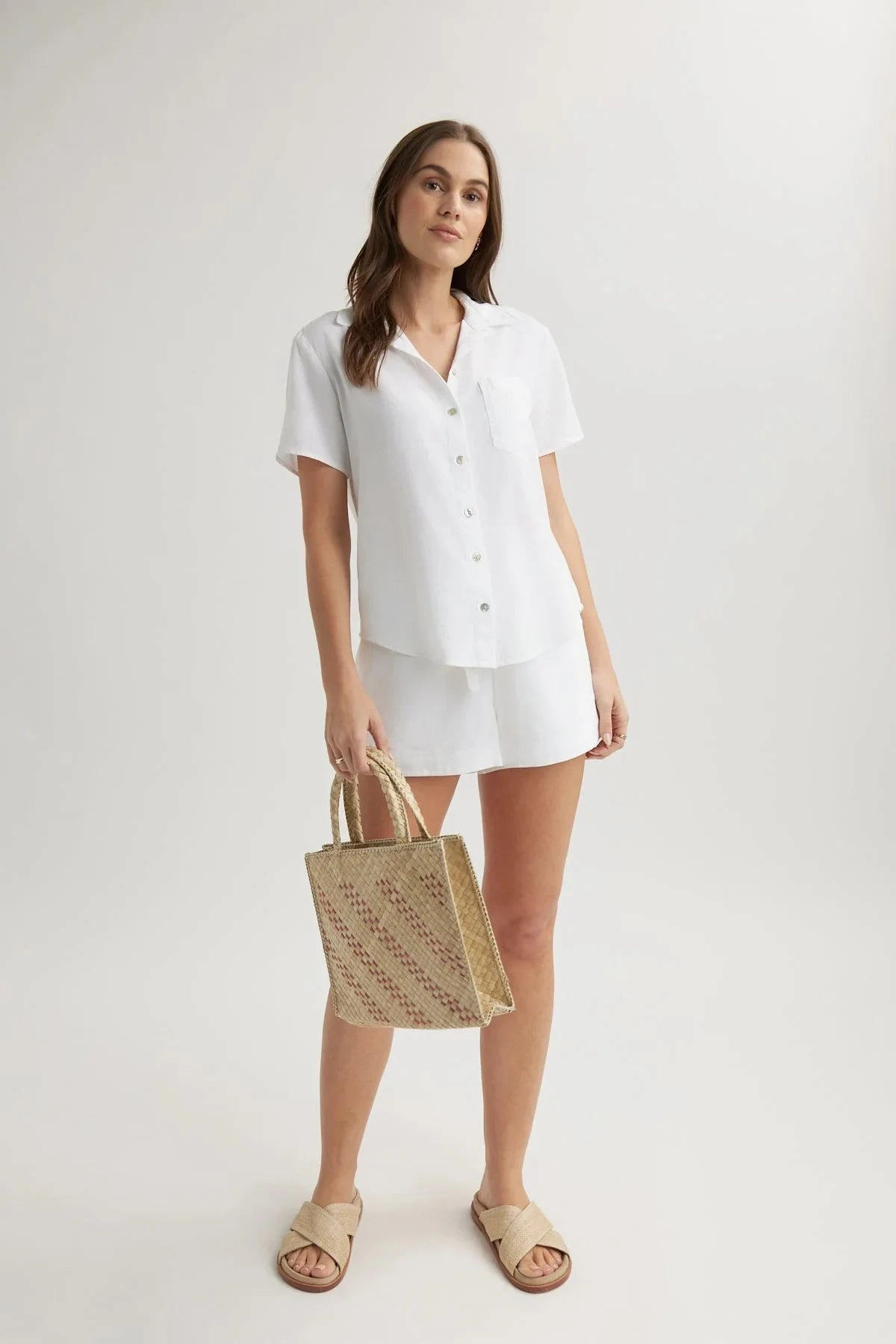 Short Sleeve Pocket Button Down MultiPocketDesign Quick Dry Material