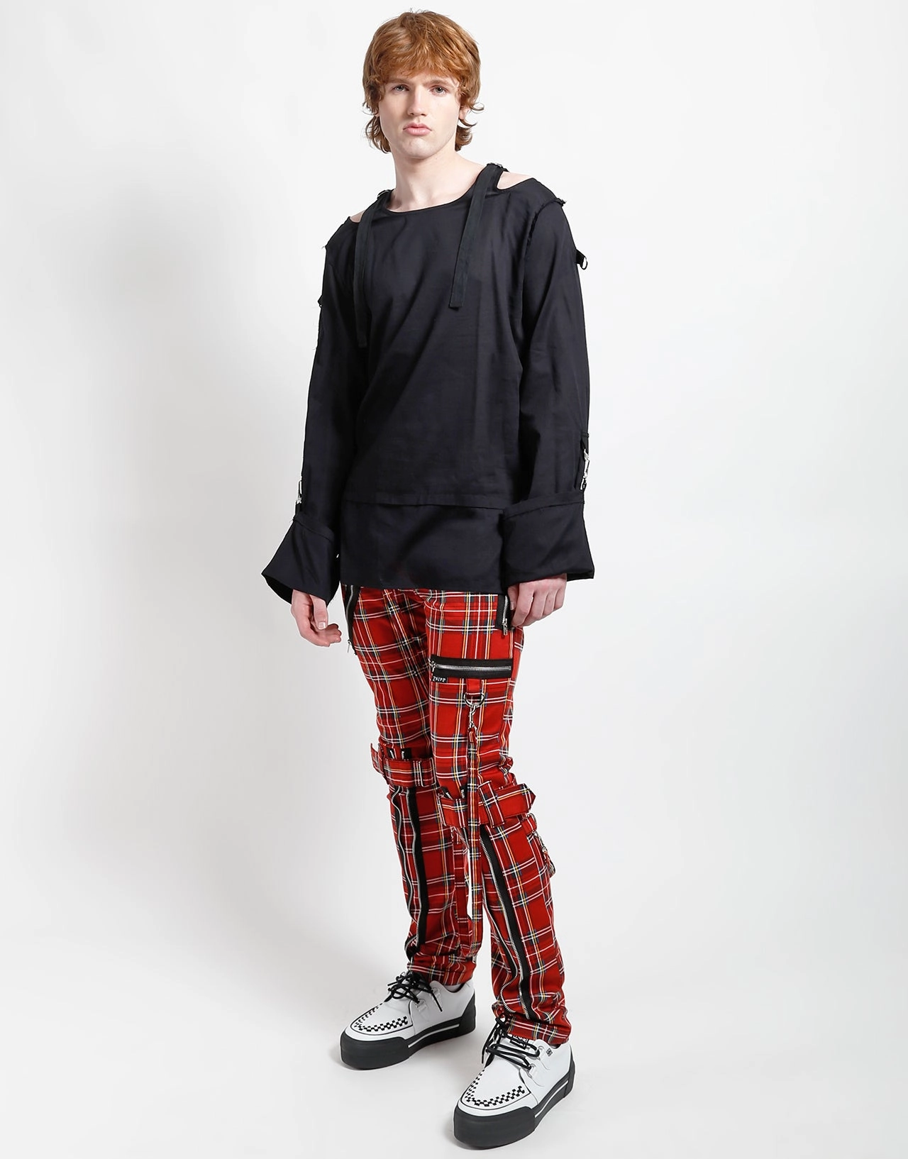 MultiPocket Odor Resistant Fabric PUNK TOP BLACK