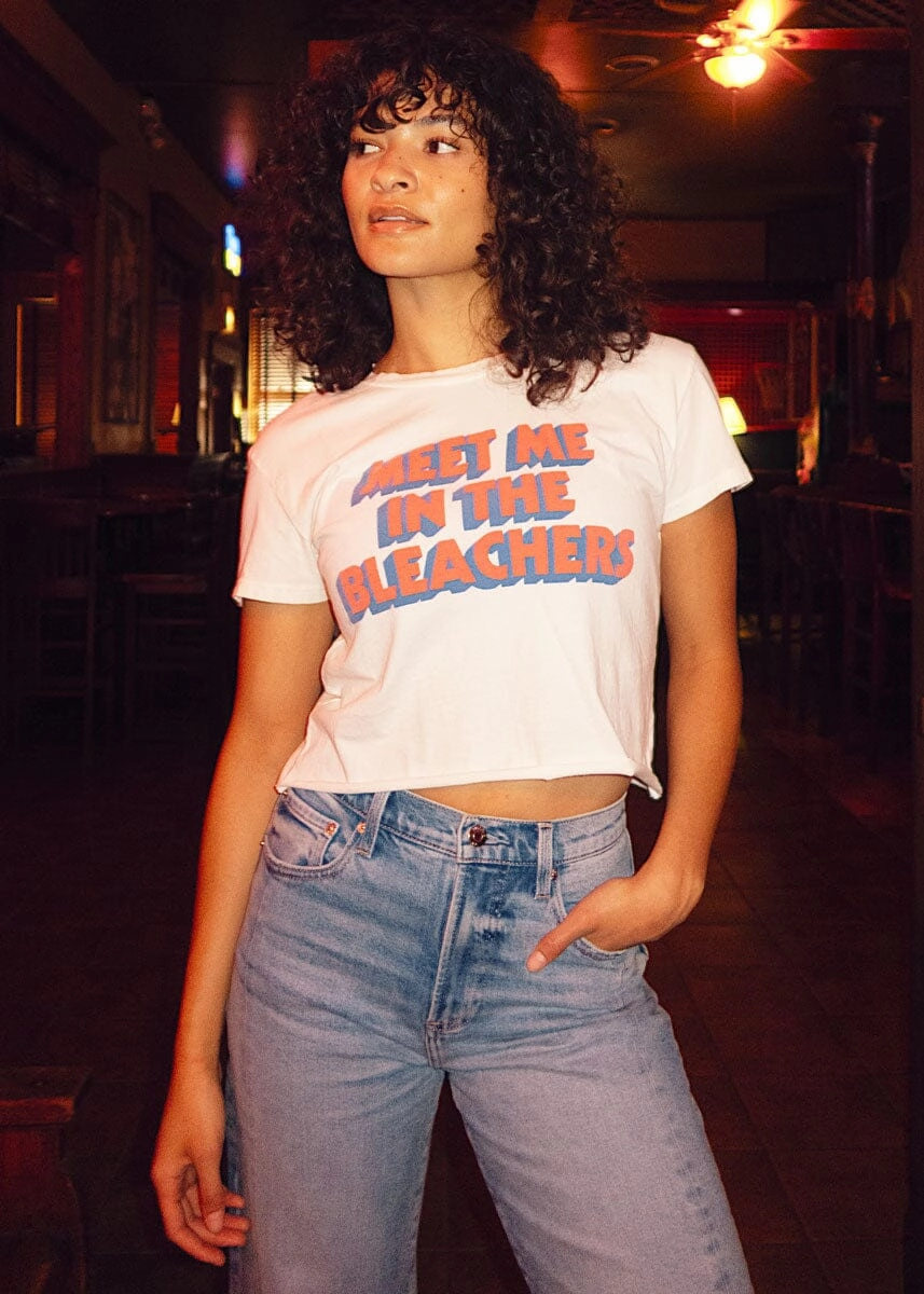 Bleachers Crop Tee RelaxedFit Summer Wardrobe