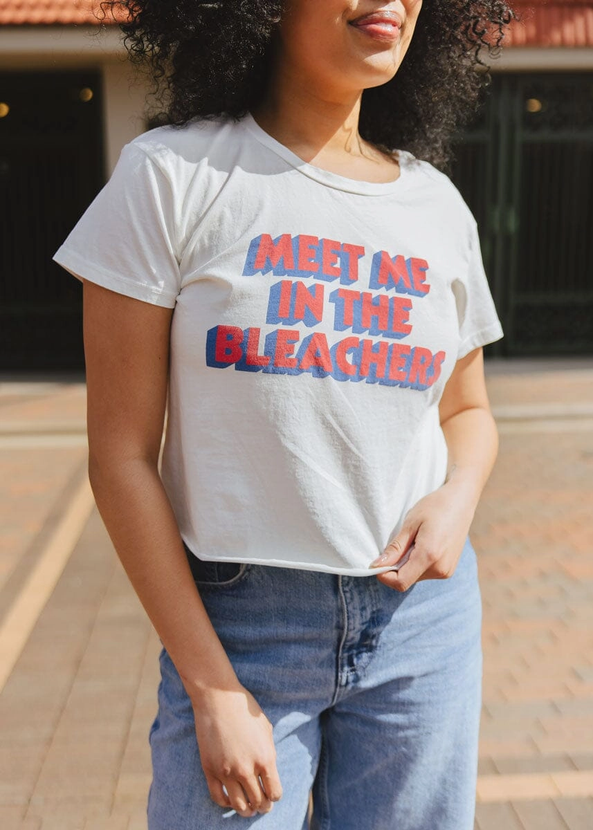 MoistureWickingMaterial Lightweight Weave Material Bleachers Crop Tee