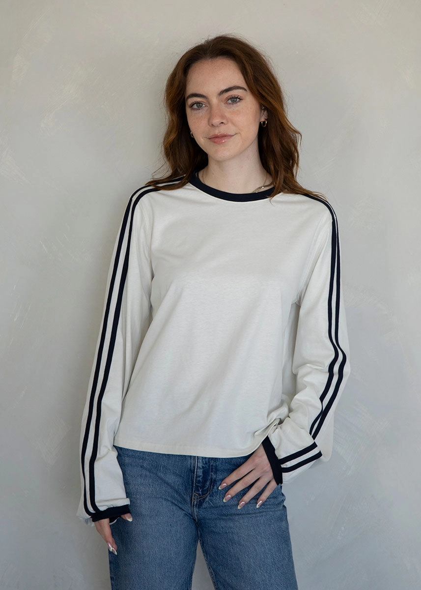 Gwynne Long Sleeve Tee - Bone Eco Friendly Blend
