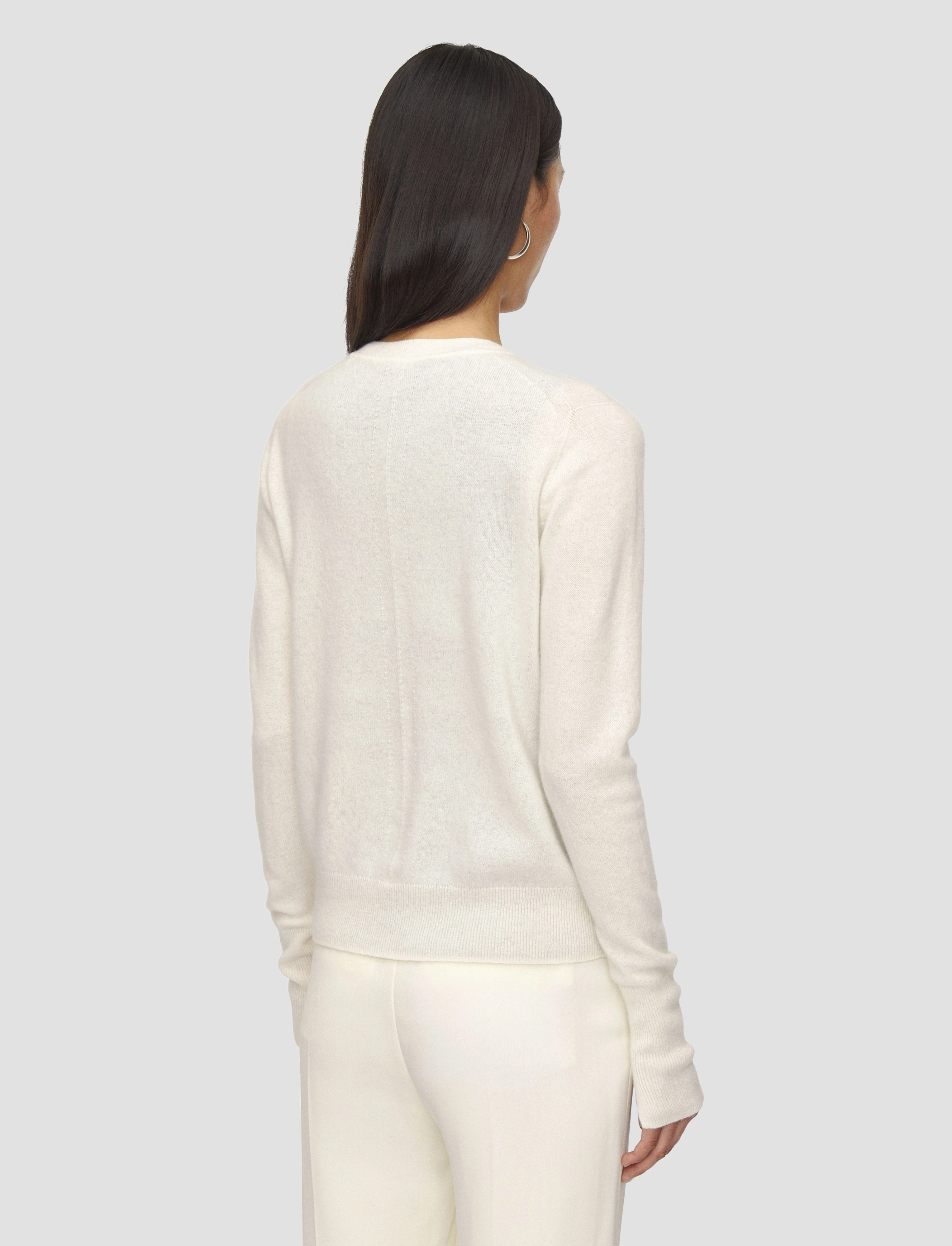 Urban Look Comfortable Drape Light Pure Cashmere Round Neck Jumper