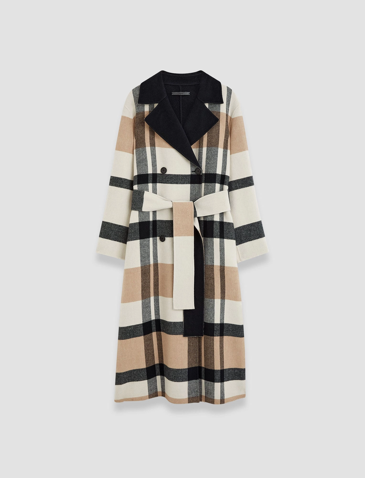 Merton Reversible Check Wool Coat Casual Feel