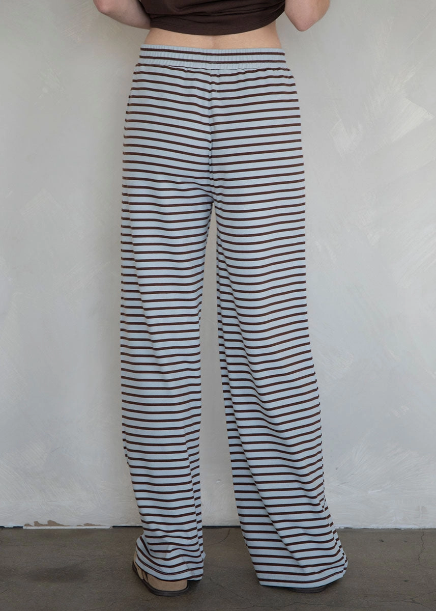 Lightweight Construction Lilah Striped Pants - Light Blue Multi