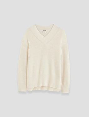 Linen Blend Knit Jumper Everyday Classic Seasonal Comforted