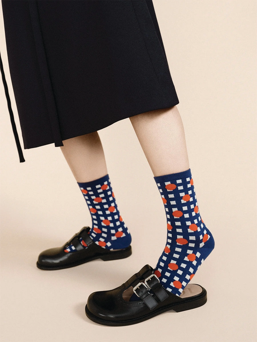 LINES AND DOTS CREW Wrinkle Resistant