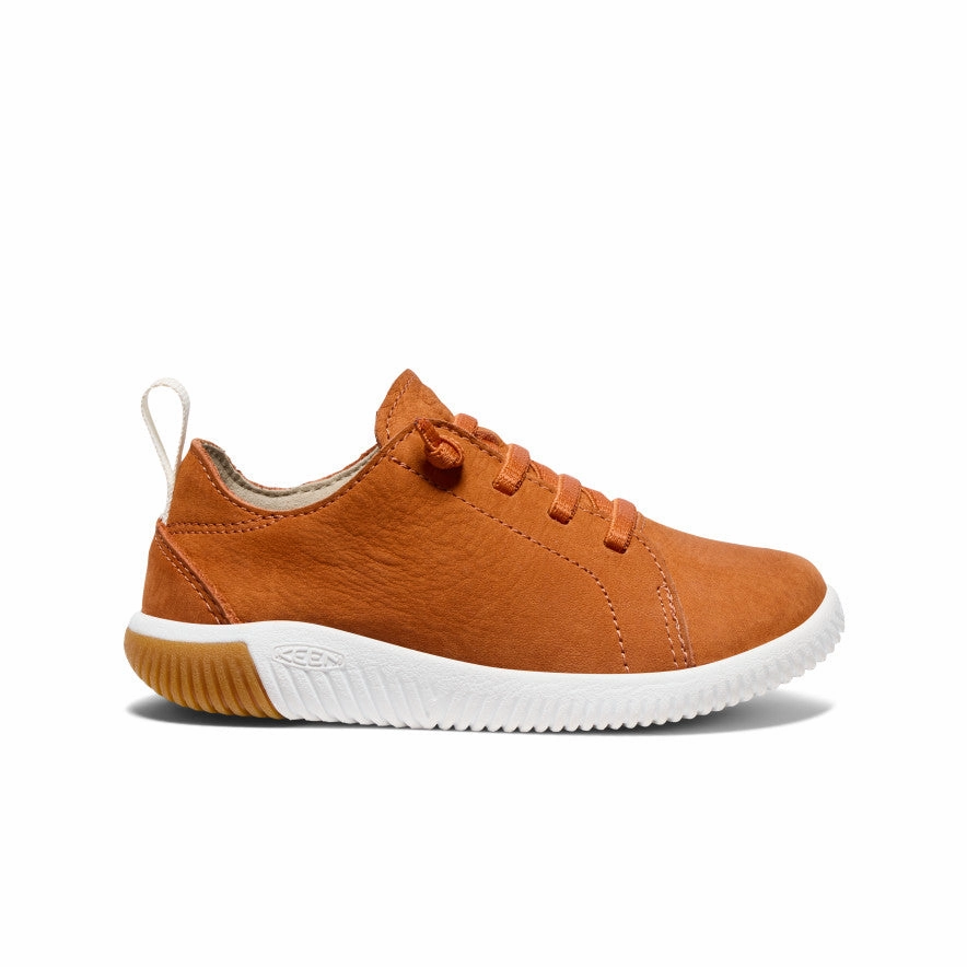 Comfy Step On Quick Slip On Fit Little Kids' KNX Leather Sneaker  |  Gold Flame/Star White