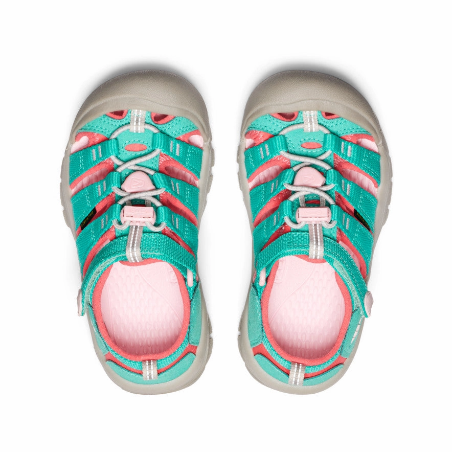 Little Kids' Newport H2  |  Bright Aqua/Giggle Pink Stable Step