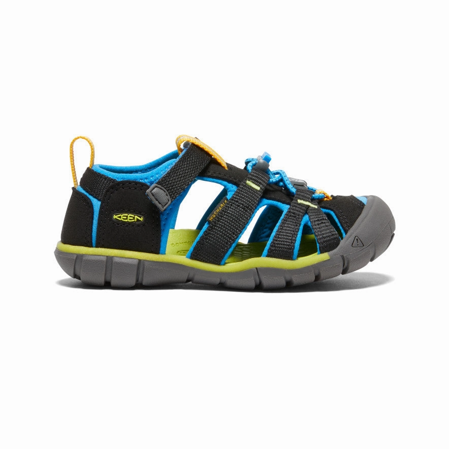Little Kids' Seacamp II CNX  |  Black/Brilliant Blue hook and loop closure