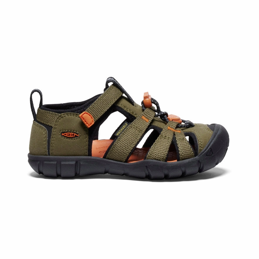 Little Kids' Seacamp II CNX  |  Dark Olive/Gold Flame Summer Adventure
