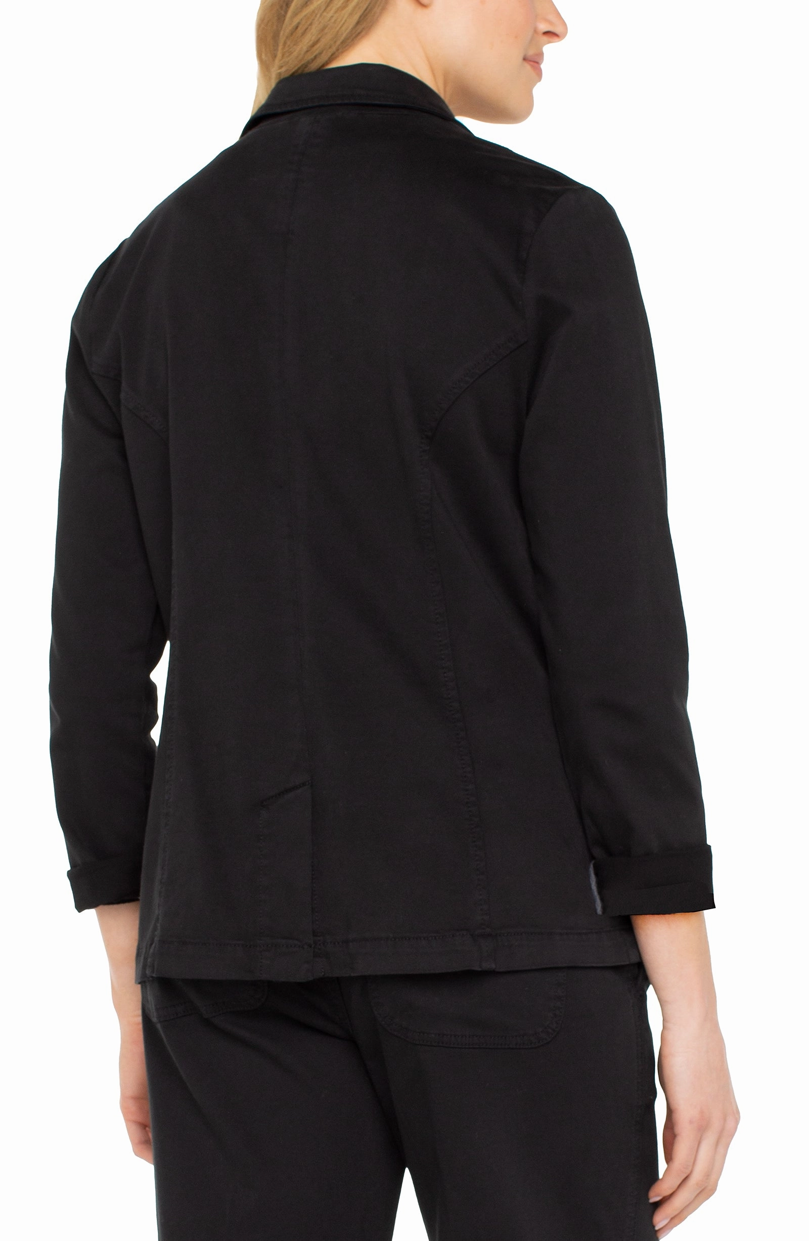 Liverpool Los Angeles Fitted Blazer in Black Versatile Daily Layer No Static